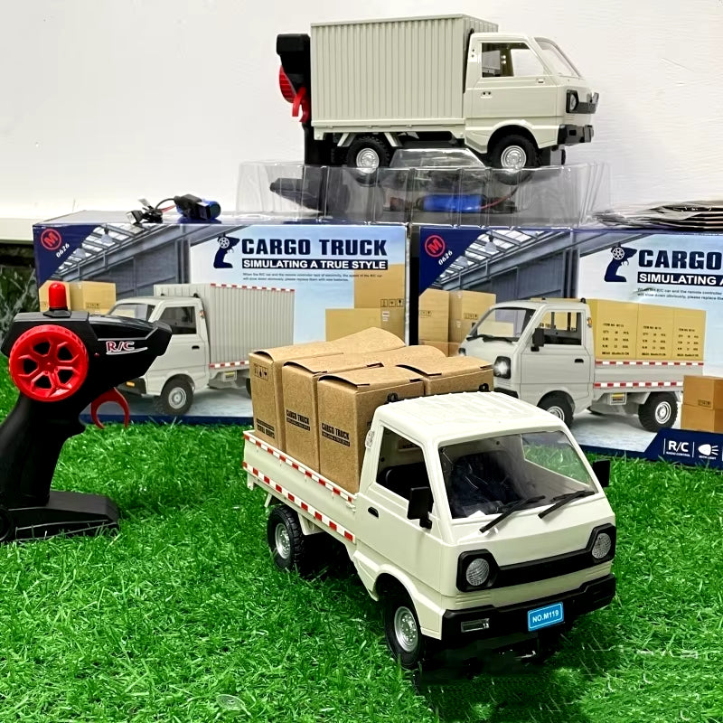 1:10/1:16 Wpl D12 Rc Car Simulation Drift Climbing Truck Led Light Cargo Rc Electric Toy Model for Boys Christmas Surprise Gifts