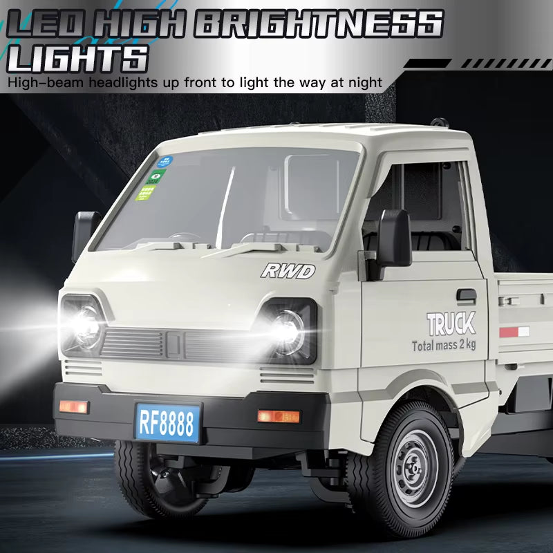 New KF21 1:16 2.4GHZ Remote Control Car Simulates Drift and Climbing Trucks with Spray and LED Lights Toy for Children Boys Gift